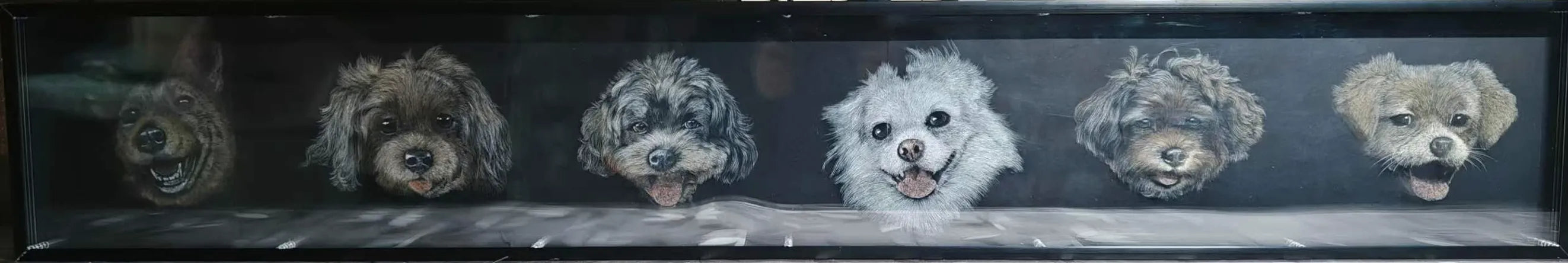 pet portrait gift for dog lovers displayed in a modern home