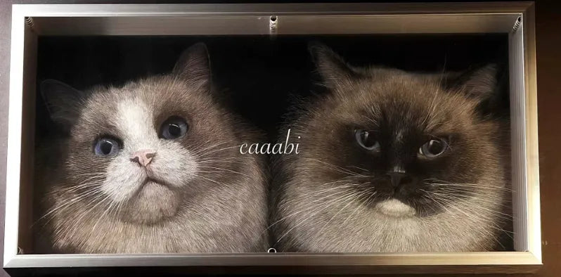 custom cat portrait from photo modern wall art home decor